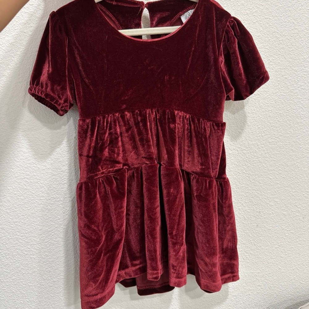 Zara toddler velvet holiday dress